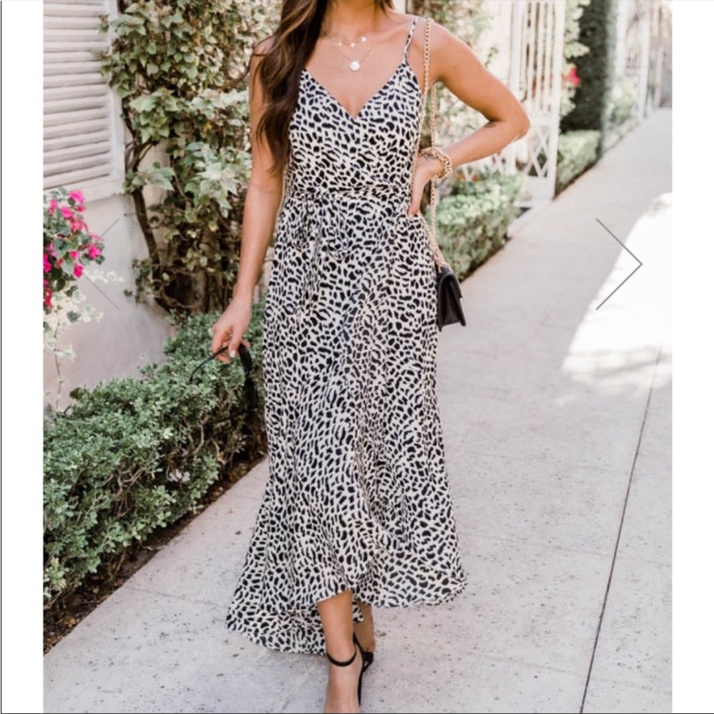 Animal print maxi dress